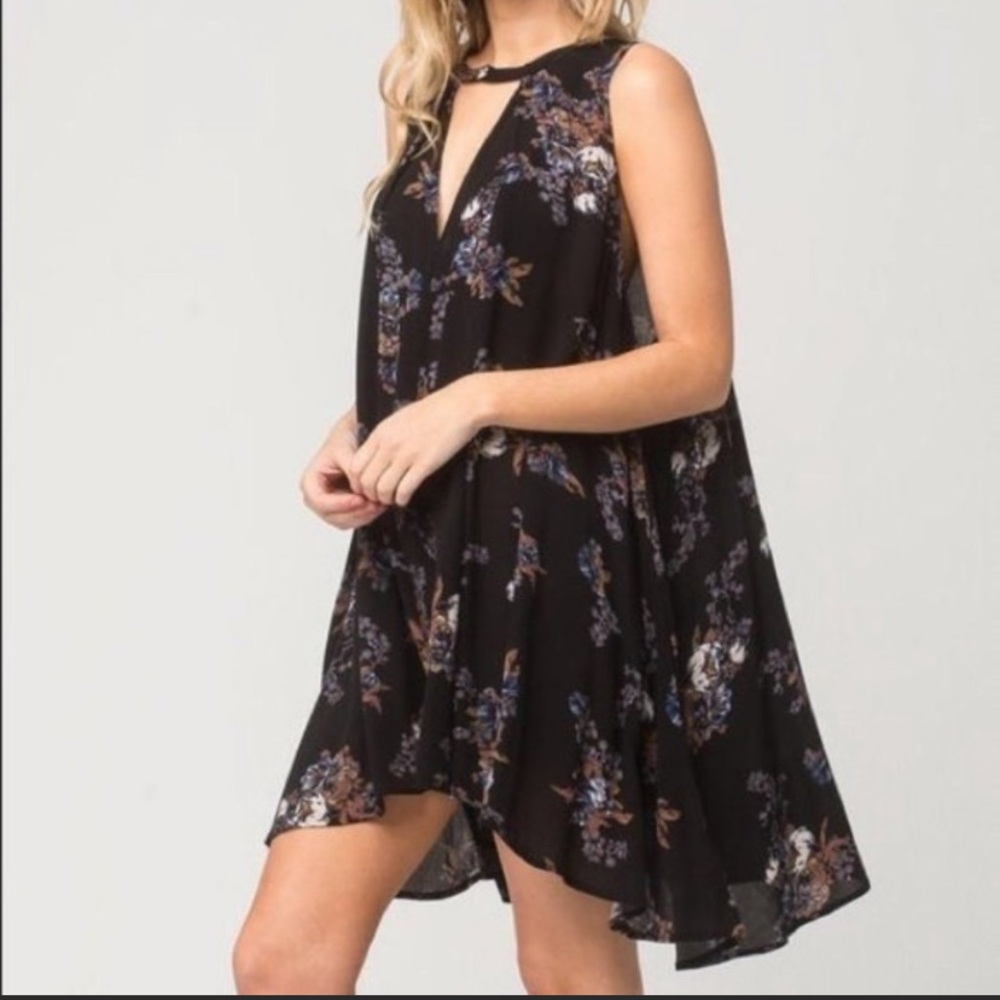 Free People Black Tree Swing Tunic Dress - Picture 3 of 16